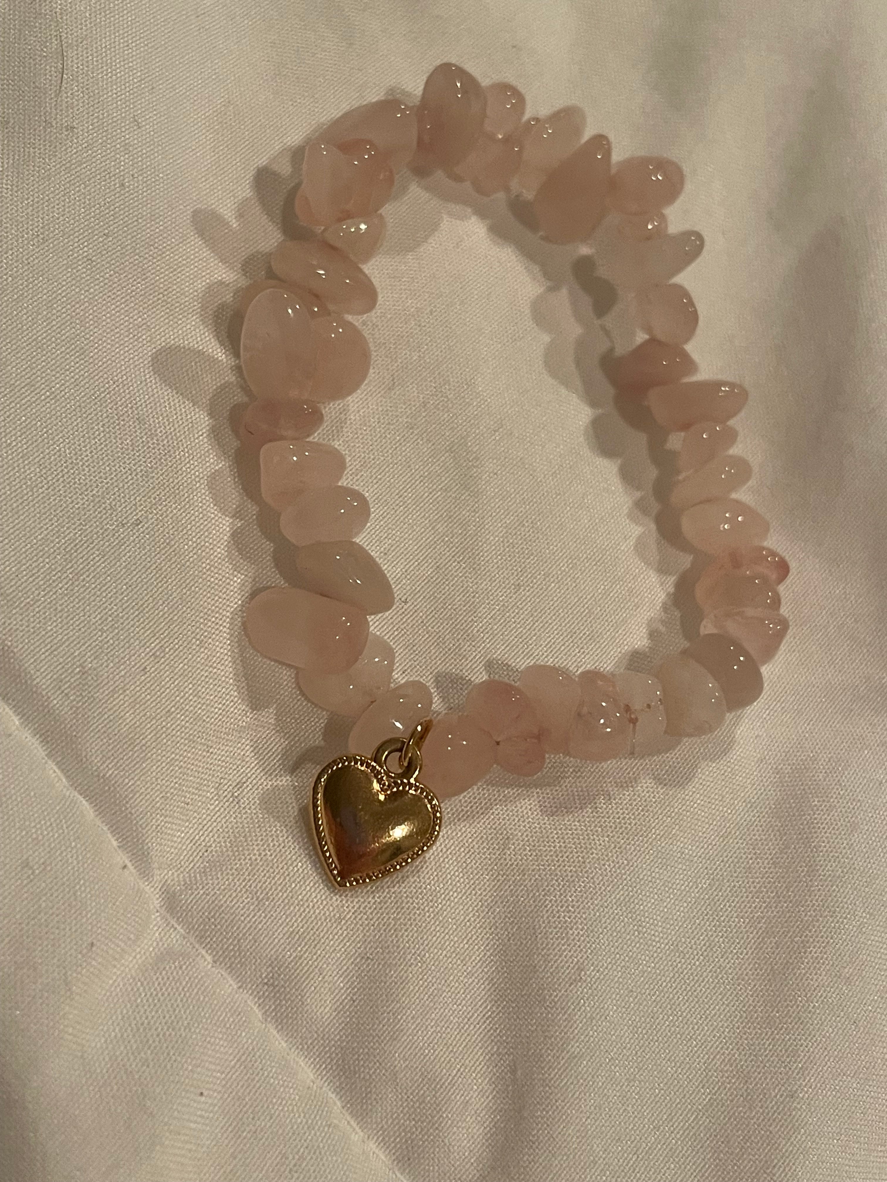 Handmade Rose Quartz Beaded Bracelet