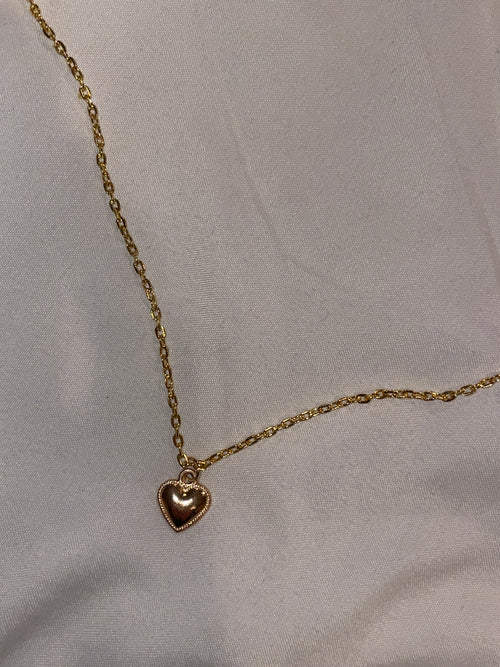 Handmade Gold Heart Necklace