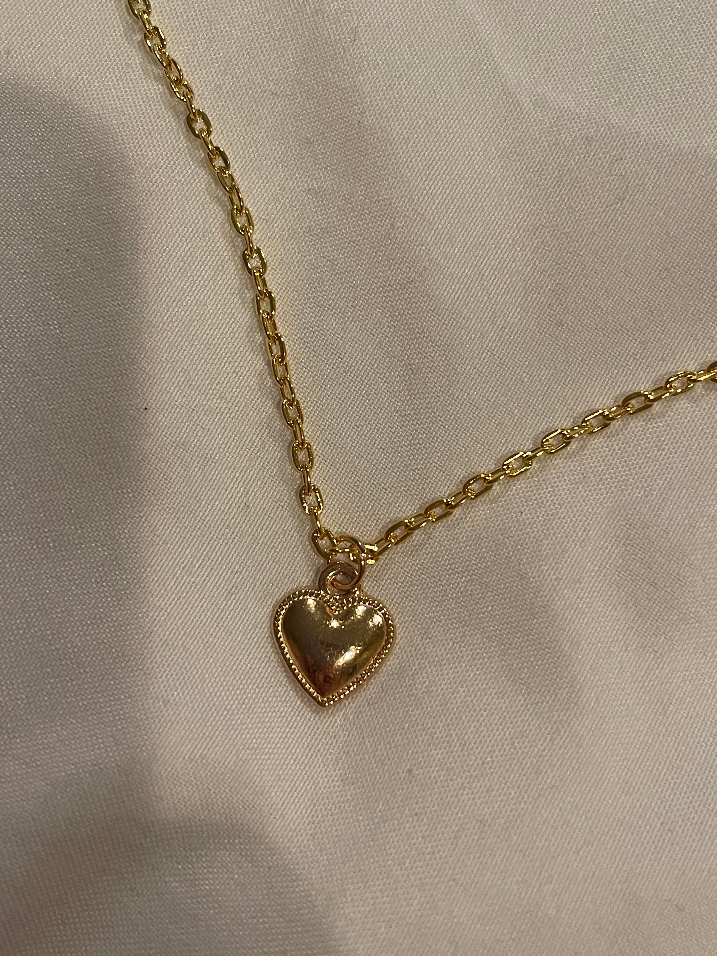 Handmade Gold Heart Necklace