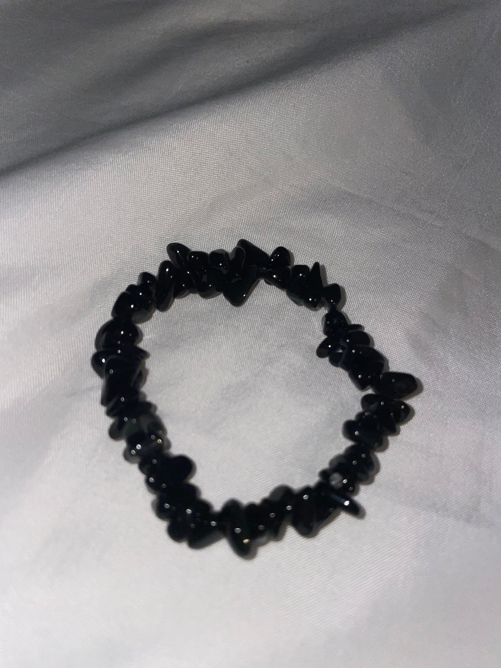 Handmade Black Obsidian Beaded Bracelet