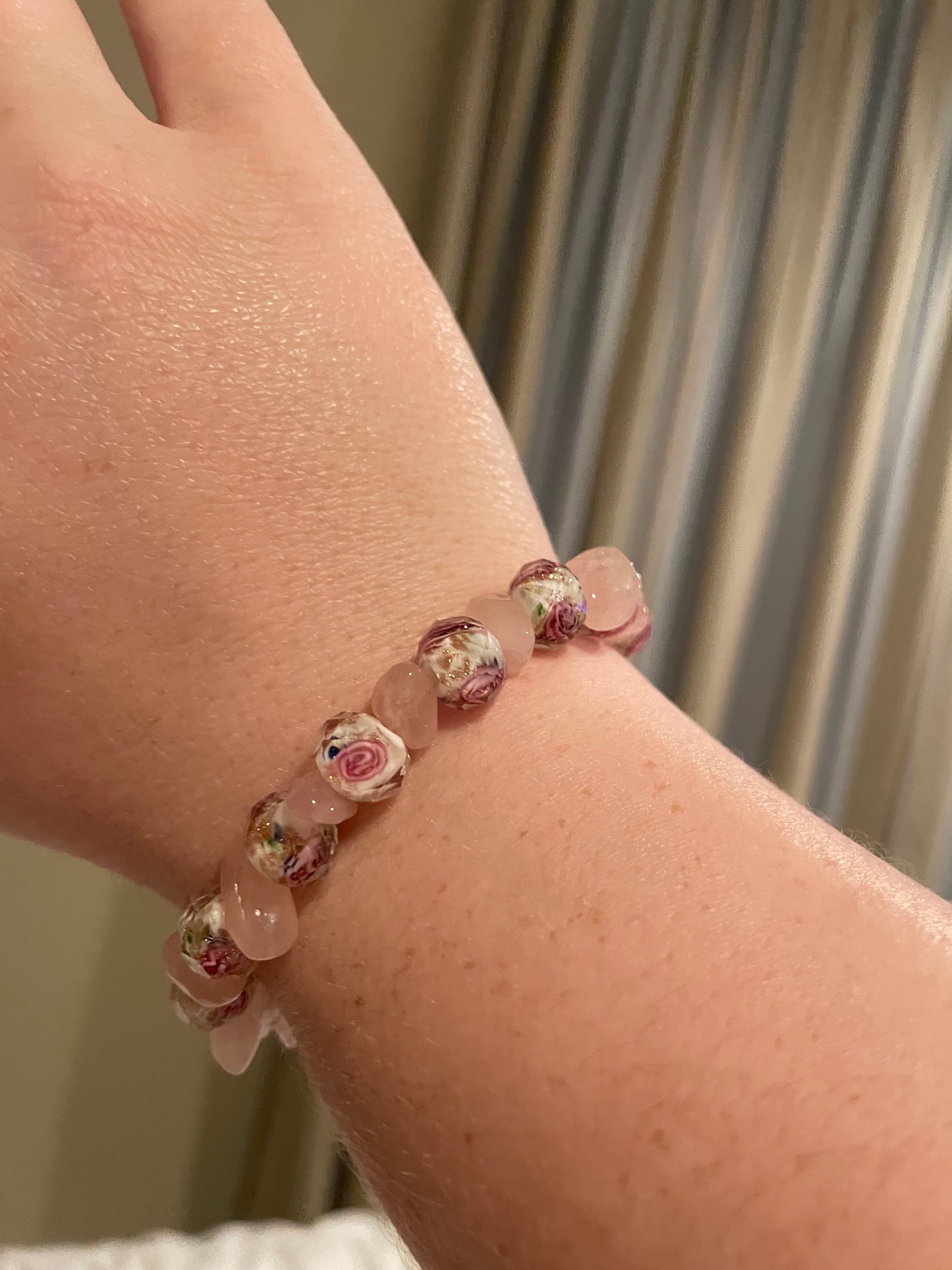 Handmade Pink Beaded Bracelet Bundle
